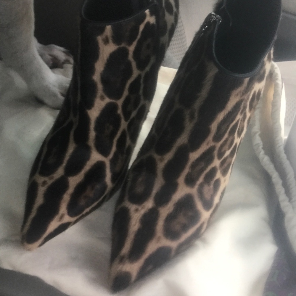 Dolce & Gabbana pony hair leopard boots